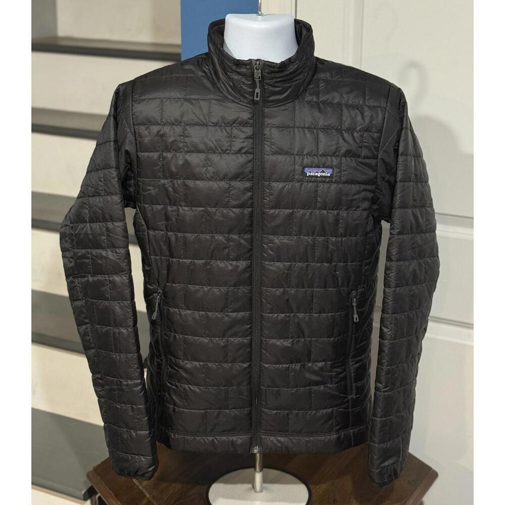 NWT! Men's Size Small Patagonia Nano Puff Insulated Full Zip Black Jacket Coat!